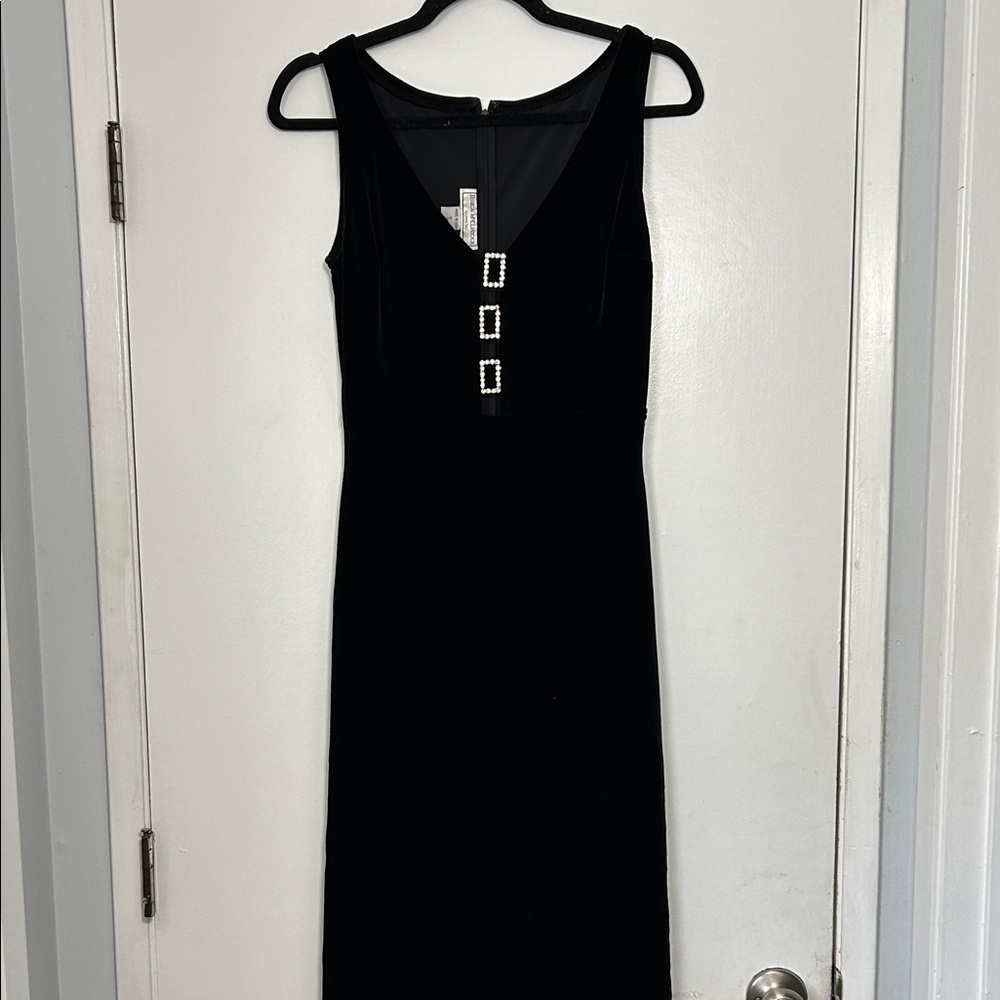 Vtg Jessica McClintock Formal Dress Velour Velvet Homecoming Dance Party